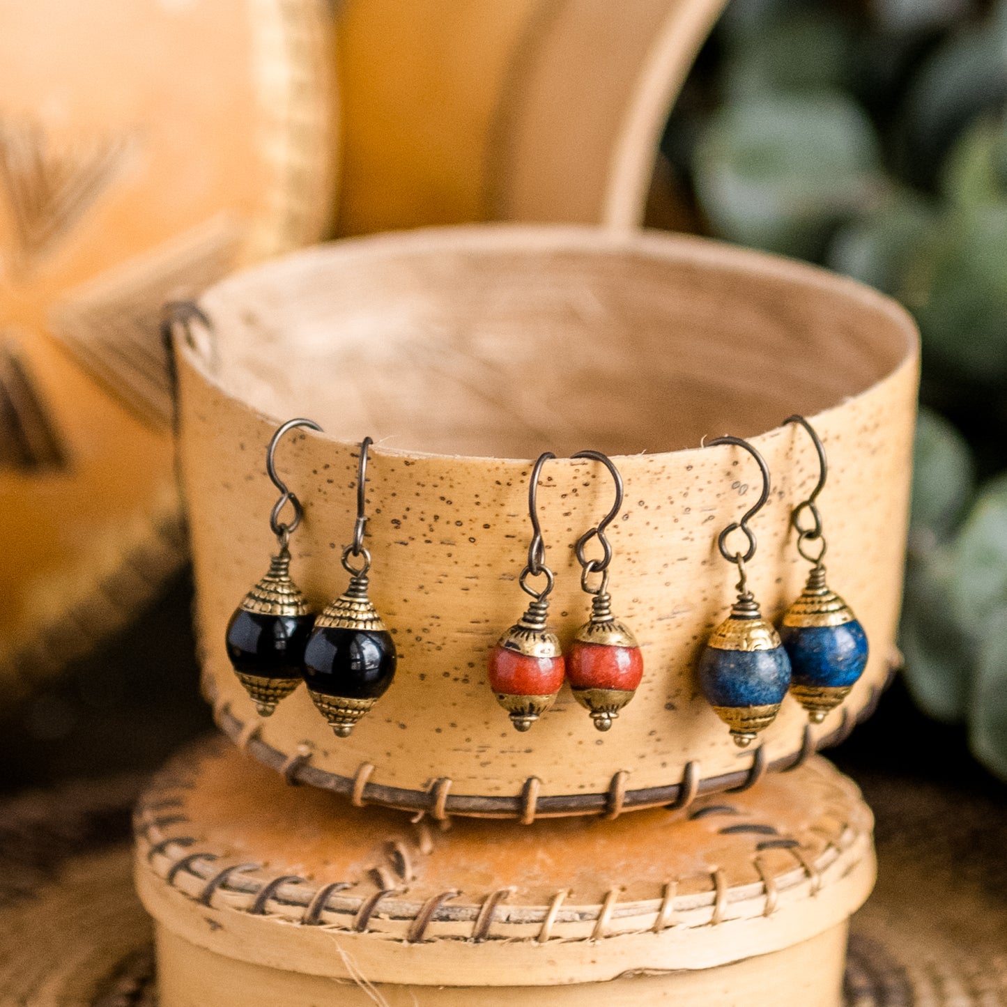 Nepalese Stone Earrings