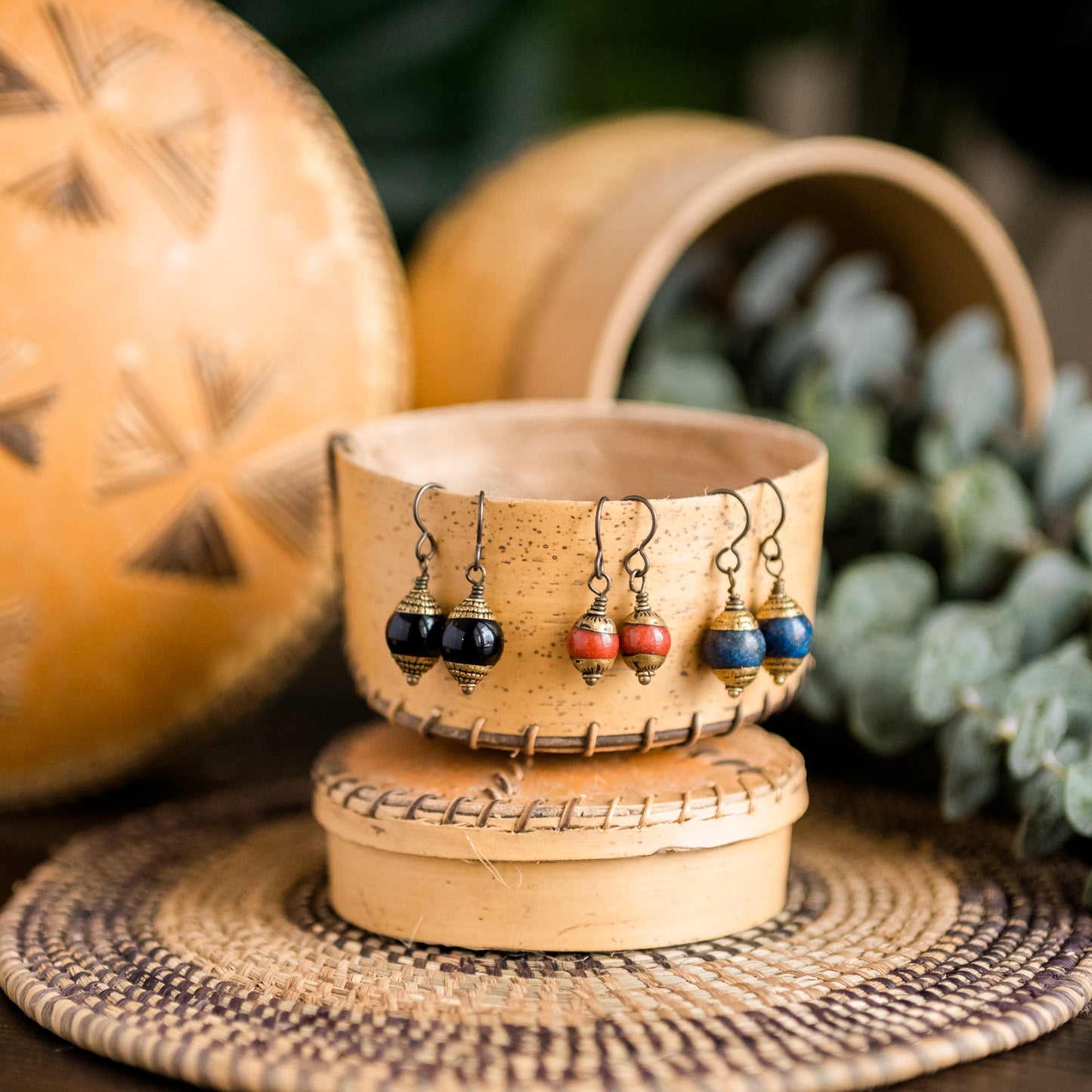 Nepalese Stone Earrings